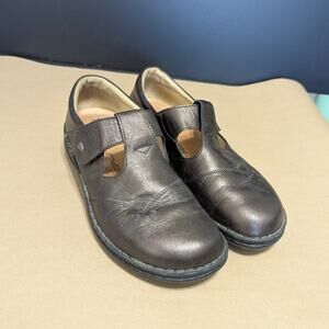 Finn Comfort Nashville Metallic Mary Jane Shoes Flats Round Toe Bronze Cushioned